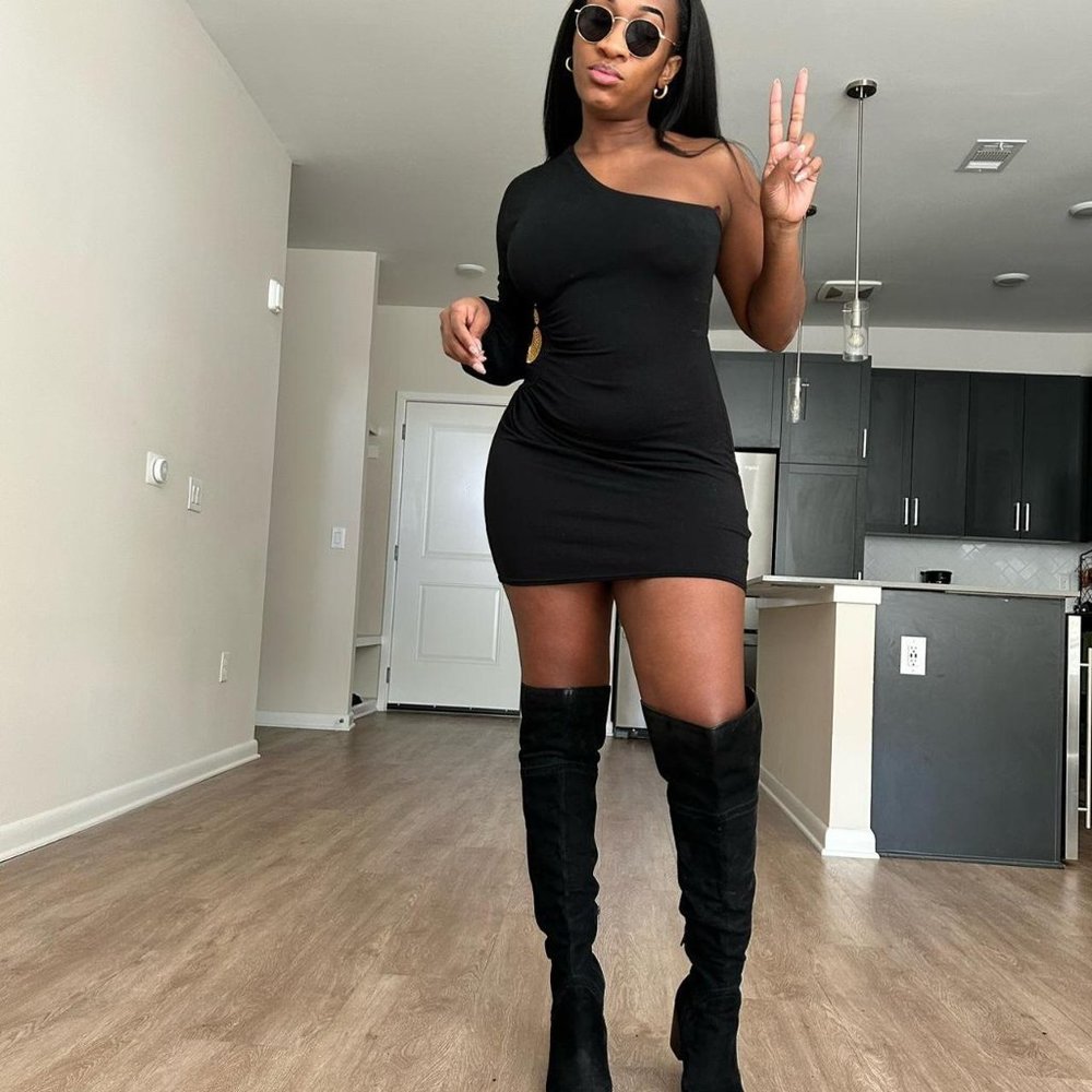 Black Y2K Mini Party Dress